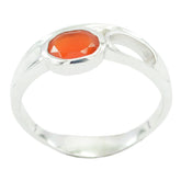 Natcha Red Solitaire Ring: Elegant Gemstone Jewelry Red onyx Red
